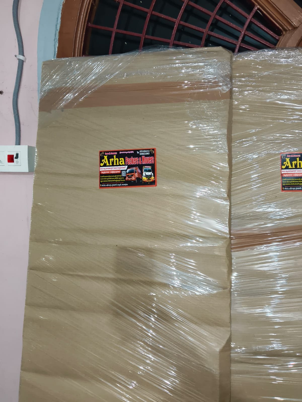Large item wrapped and labeled by ARHA Packers and Movers